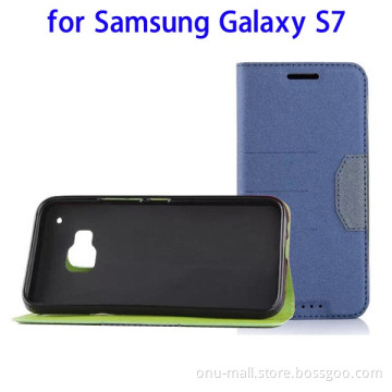 Buckle Horizontal Flip Leather Case for Samsung Galaxy S7 Flip Case